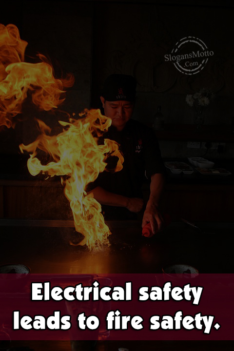 Slogan Electrical And Fire Safety Code : Electrical safety infographic ...